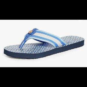Tory Burch Gemini Link Think Flip Flop- Bondi Blue
